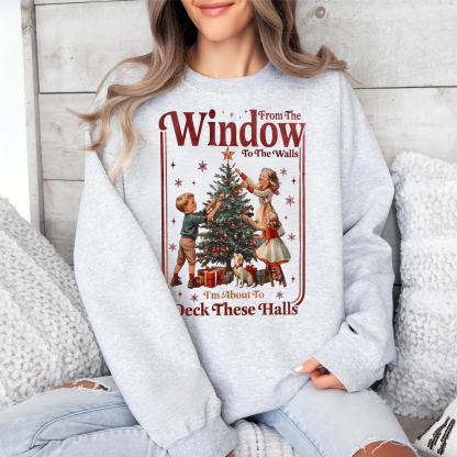 Funny Deck These Halls Christmas Sweatshirt