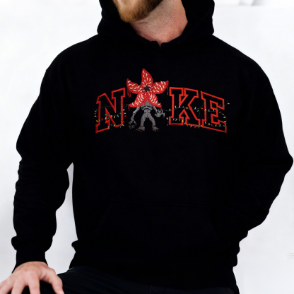 Upside down Monster Embroidery Sweatshirt