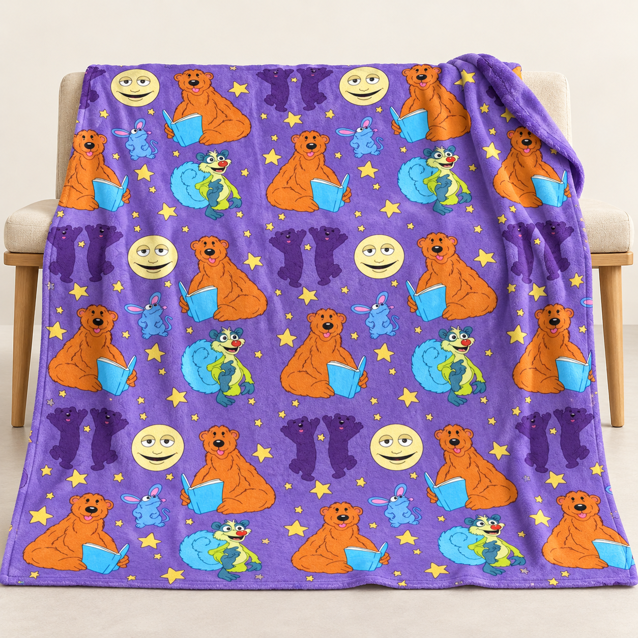 Big Blue House Bedtime Friends Purple Kids Blanket
