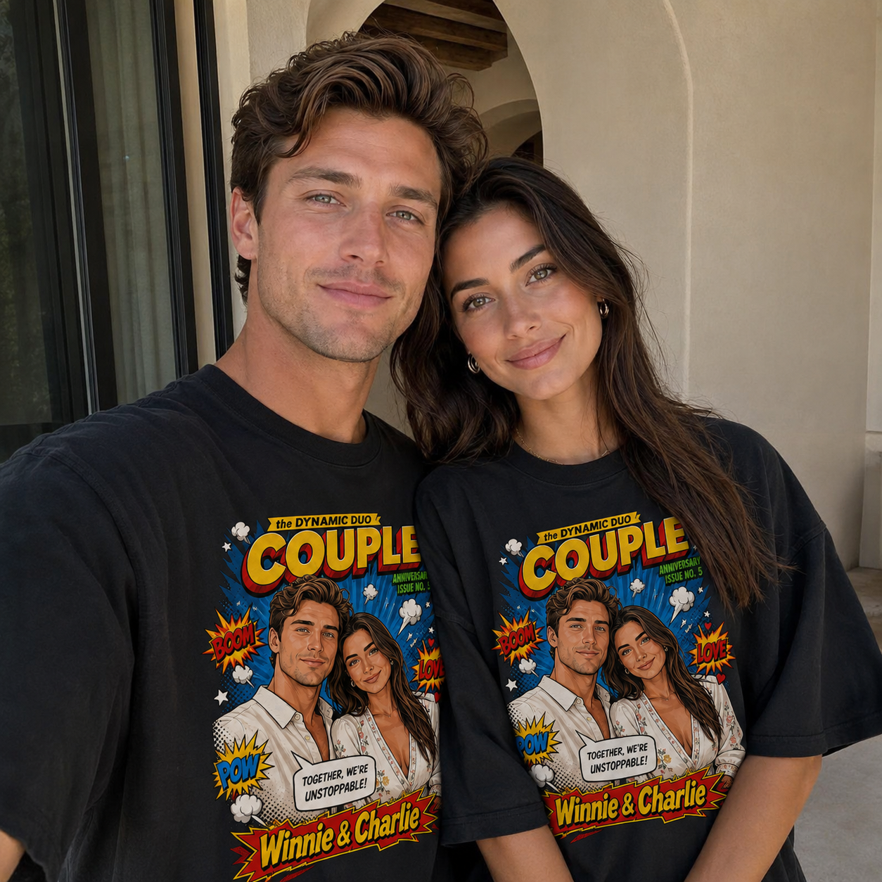 Dynamic Duo Couple- Custom T-shirt