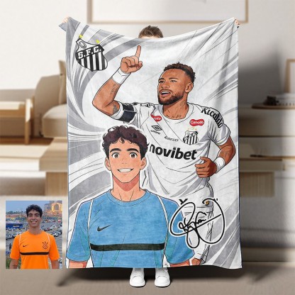 Anime Football Star Custom Blanket