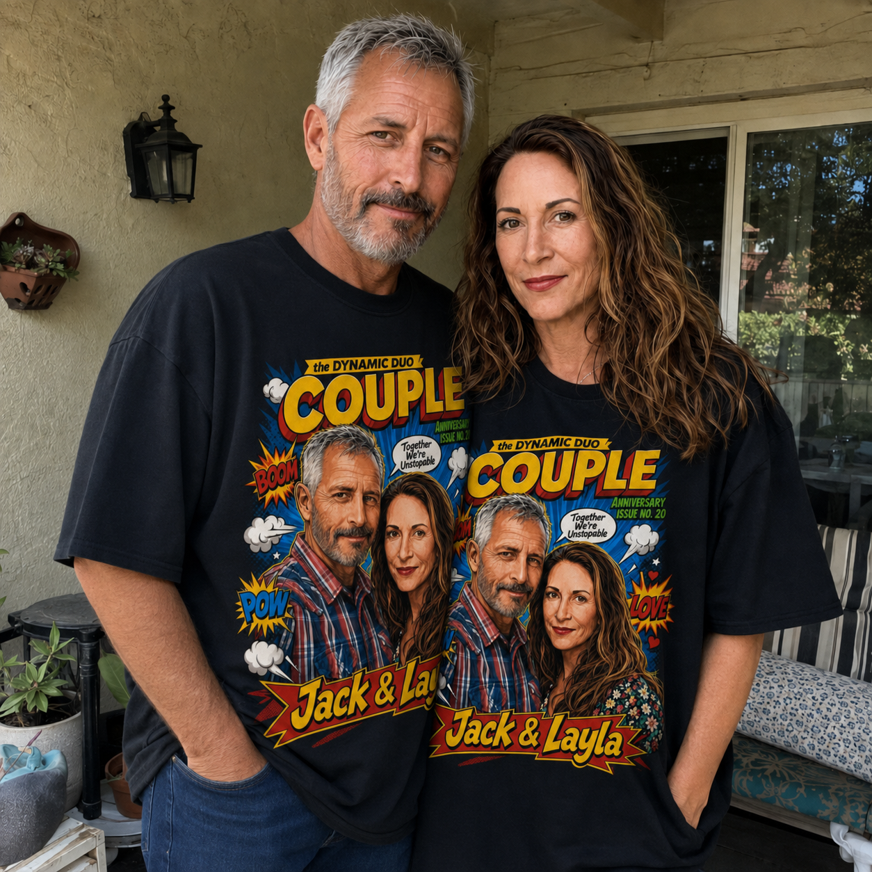 Dynamic Duo Couple- Custom T-shirt