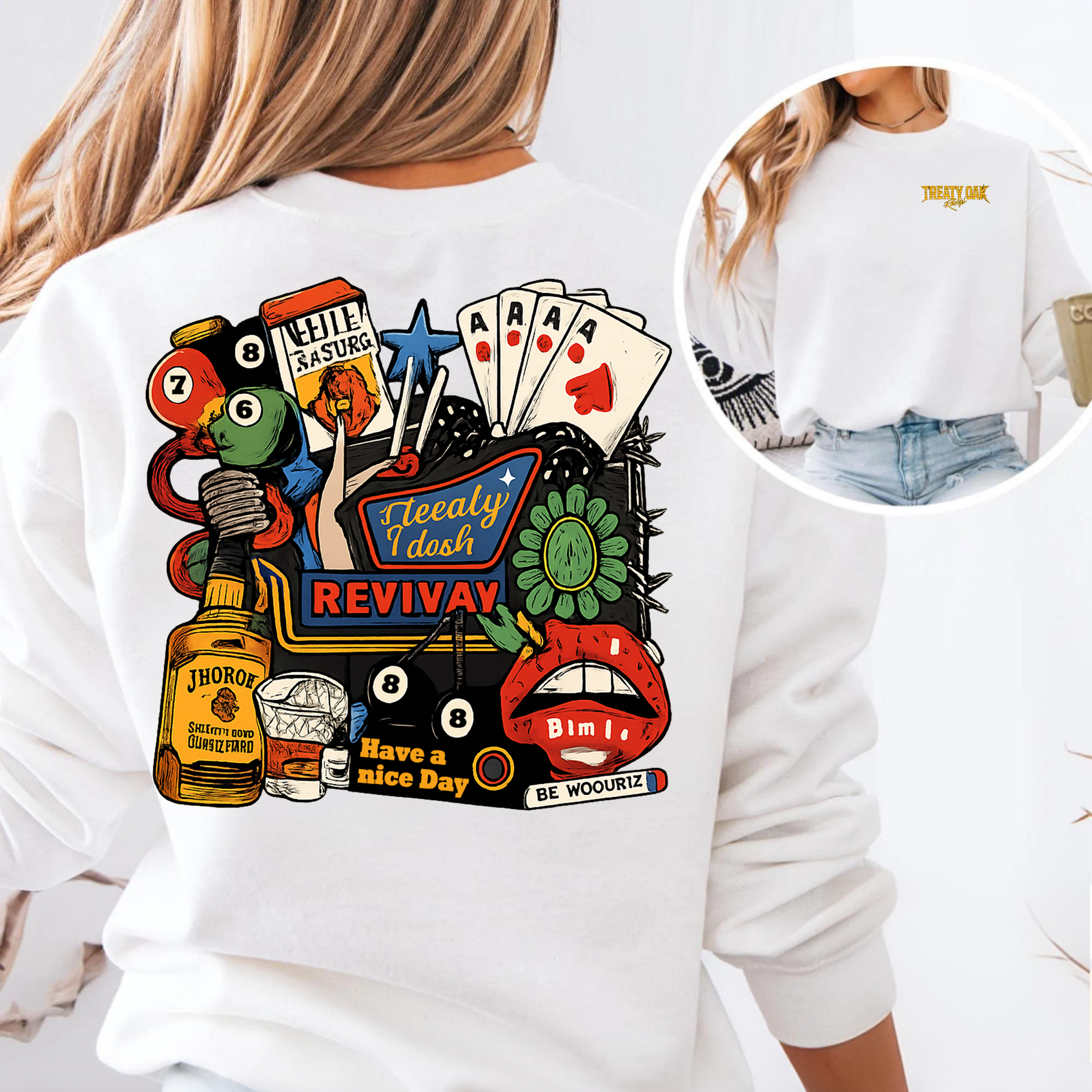 Treaty Oak Revival Double-sided Print Sweatshirt
