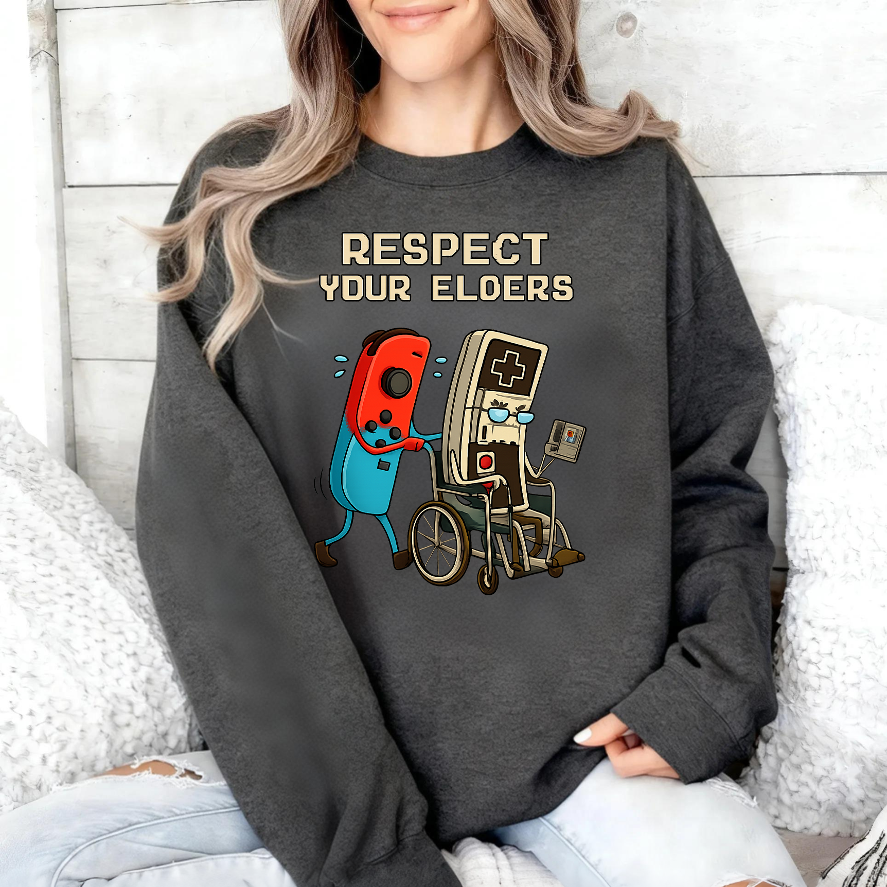 Respect Your Elders Control Retro Funny Shirt