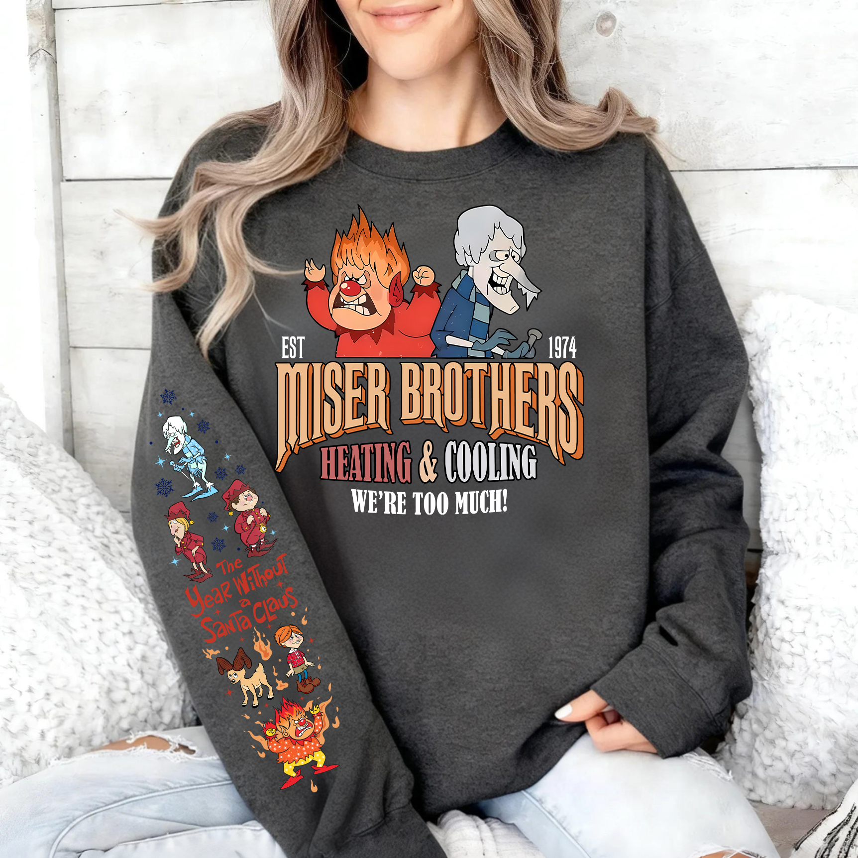 Christmas  Movie Characters Miser Brothers Sweatshirt