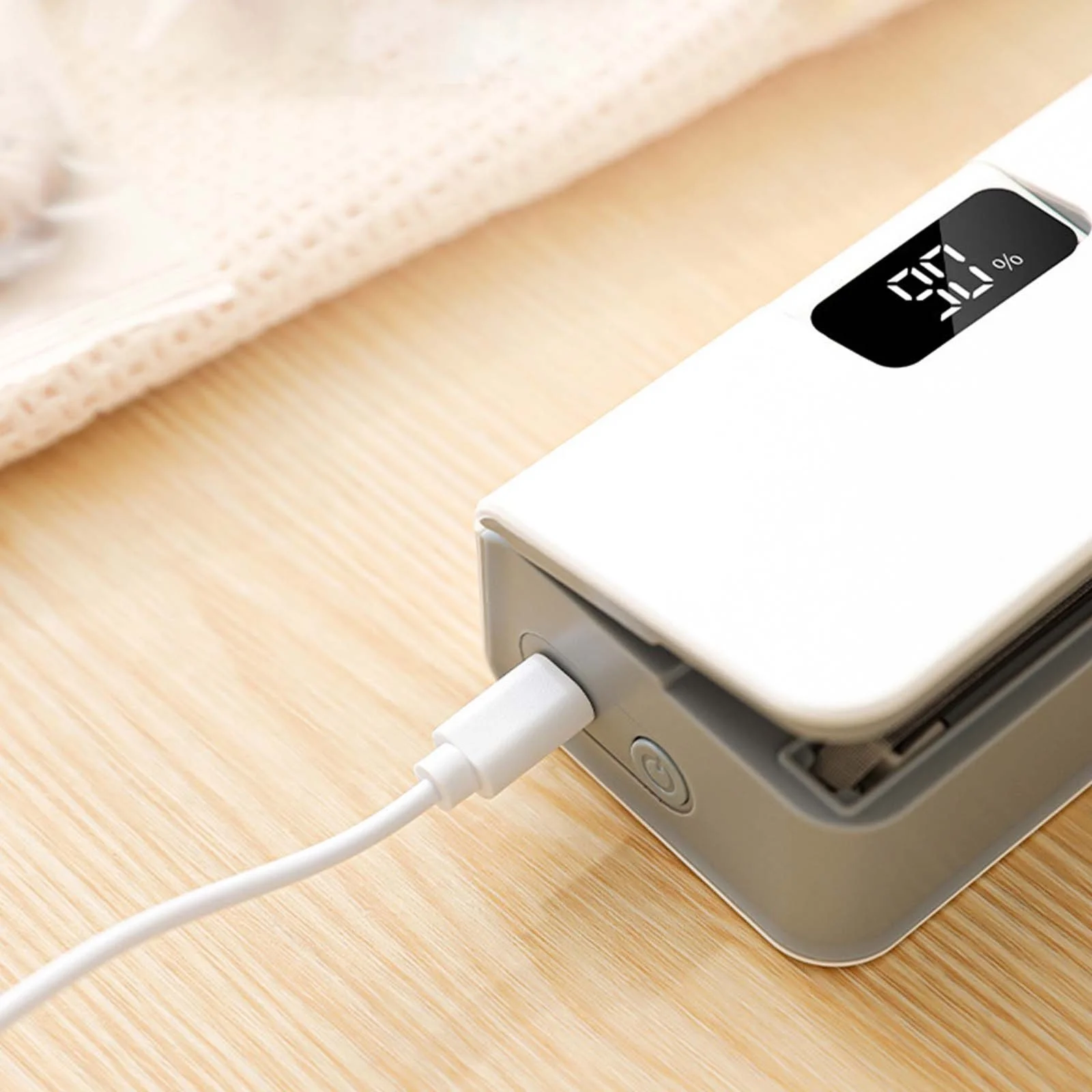 2-in-1 Rechargeable Mini Bag Sealer – Heat Sealer & Cutter with LED Display for Chips, Snacks & Mylar Bags