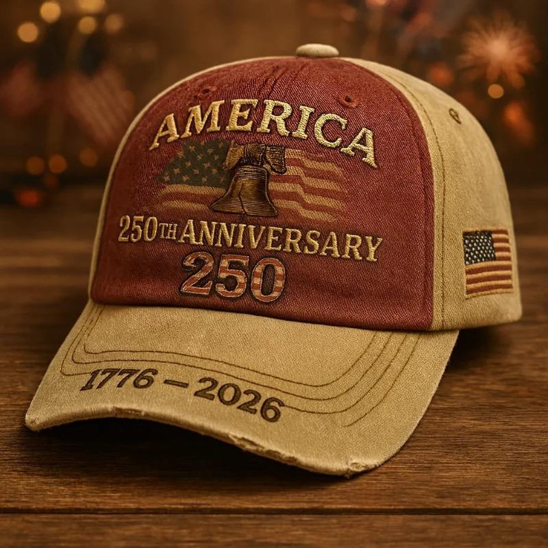 US 250th Anniversary Embroidered Baseball Cap