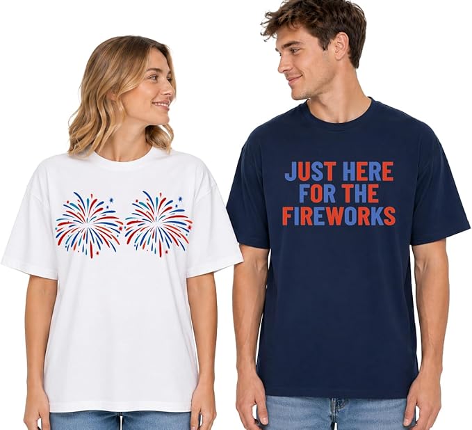 Just Here for the Fireworks Independence Day Tee