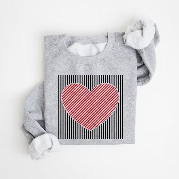 Retro Valentines Heart Sweatshirt 