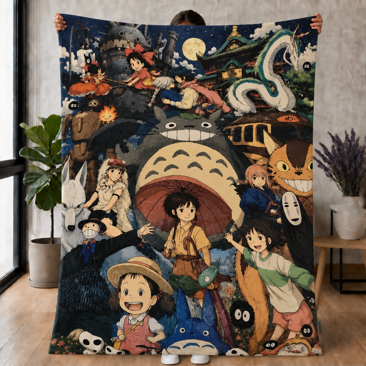Anime Fantasy World Printed Blanket