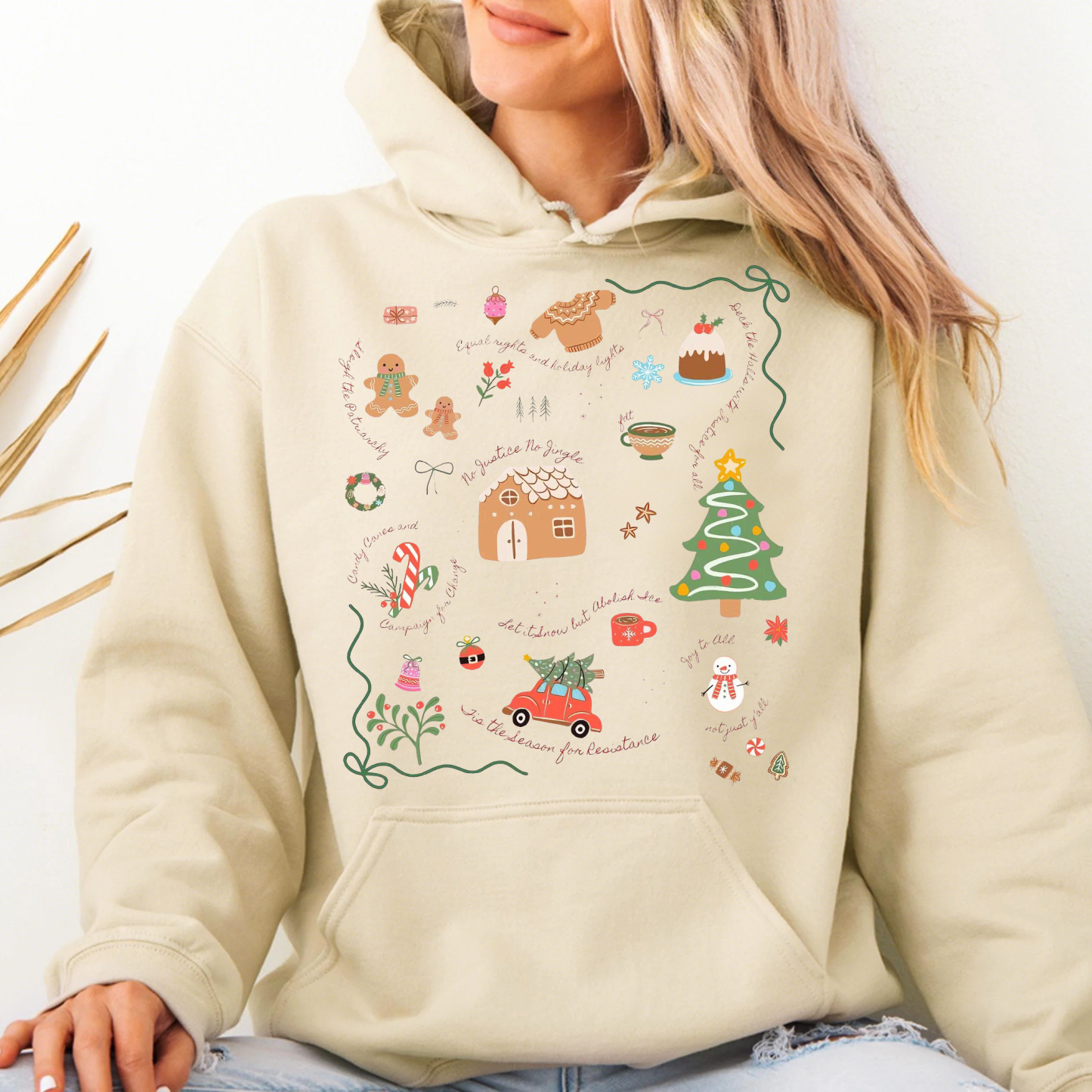 Doodle Christmas Liberal Values Sweatshirt
