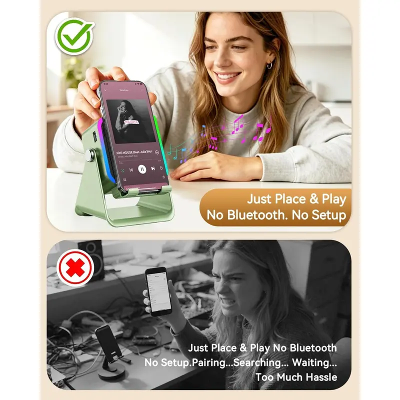5-in-1 Multifunctional Phone Stand with Wireless Speaker