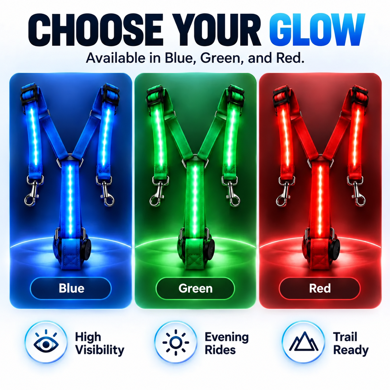 LED Horse Riding Light Set for Night Safety and Visibility