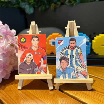 Anime Football Star Custom Trading Card – Personalized Fan Photo Collectible ⚽