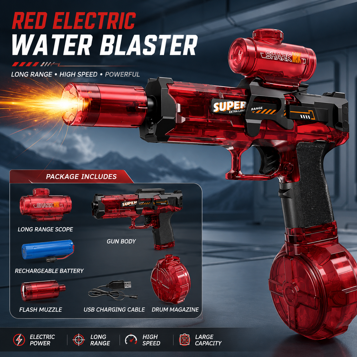 Latest electric desert water gun