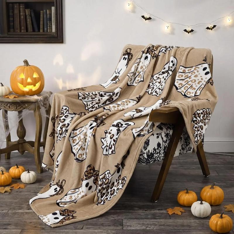 Halloween Cheetah Ghost Blanket