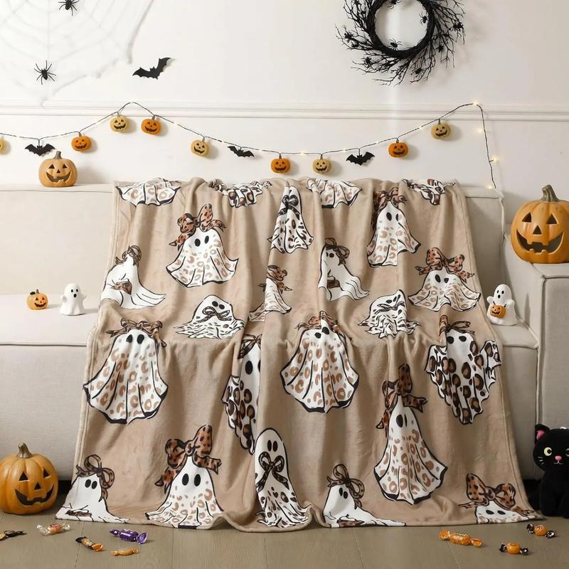 Halloween Cheetah Ghost Blanket