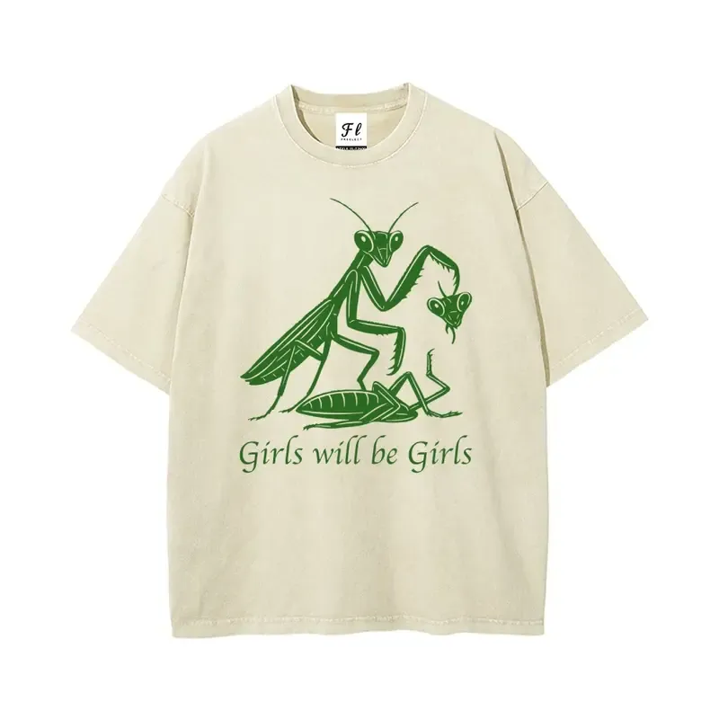 Girls Will Be Girls Oversized Washed T-Shirt 