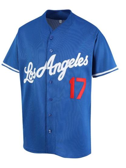 Los Angeles No.17 Baseball Jersey – Classic Blue Game Day Fan Shirt