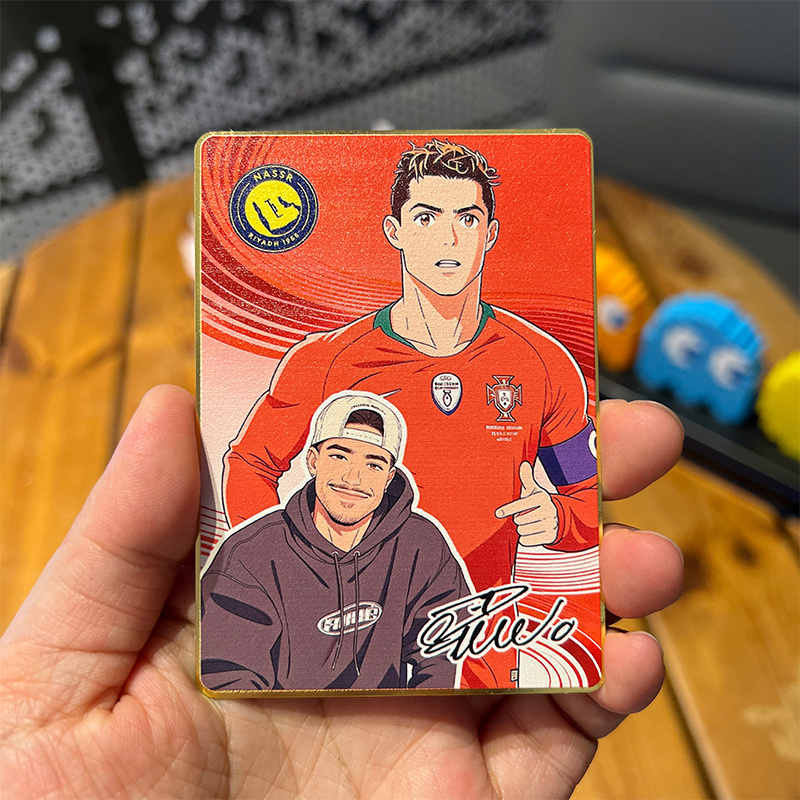 Anime Football Star Custom Trading Card – Personalized Fan Photo Collectible ⚽