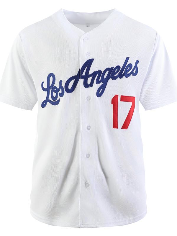 Los Angeles No.17 Baseball Jersey – Classic Blue Game Day Fan Shirt