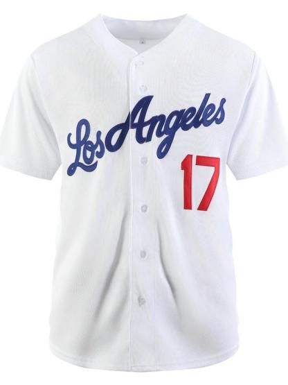 Los Angeles No.17 Baseball Jersey – Classic Blue Game Day Fan Shirt