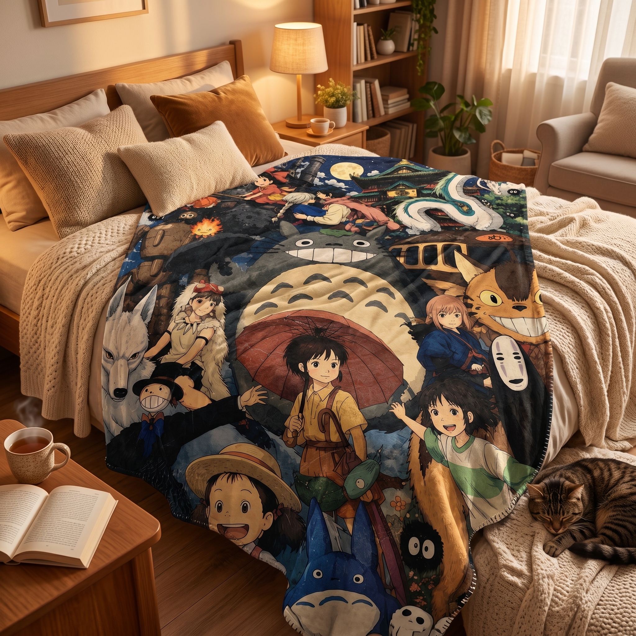 Anime Fantasy World Printed Blanket