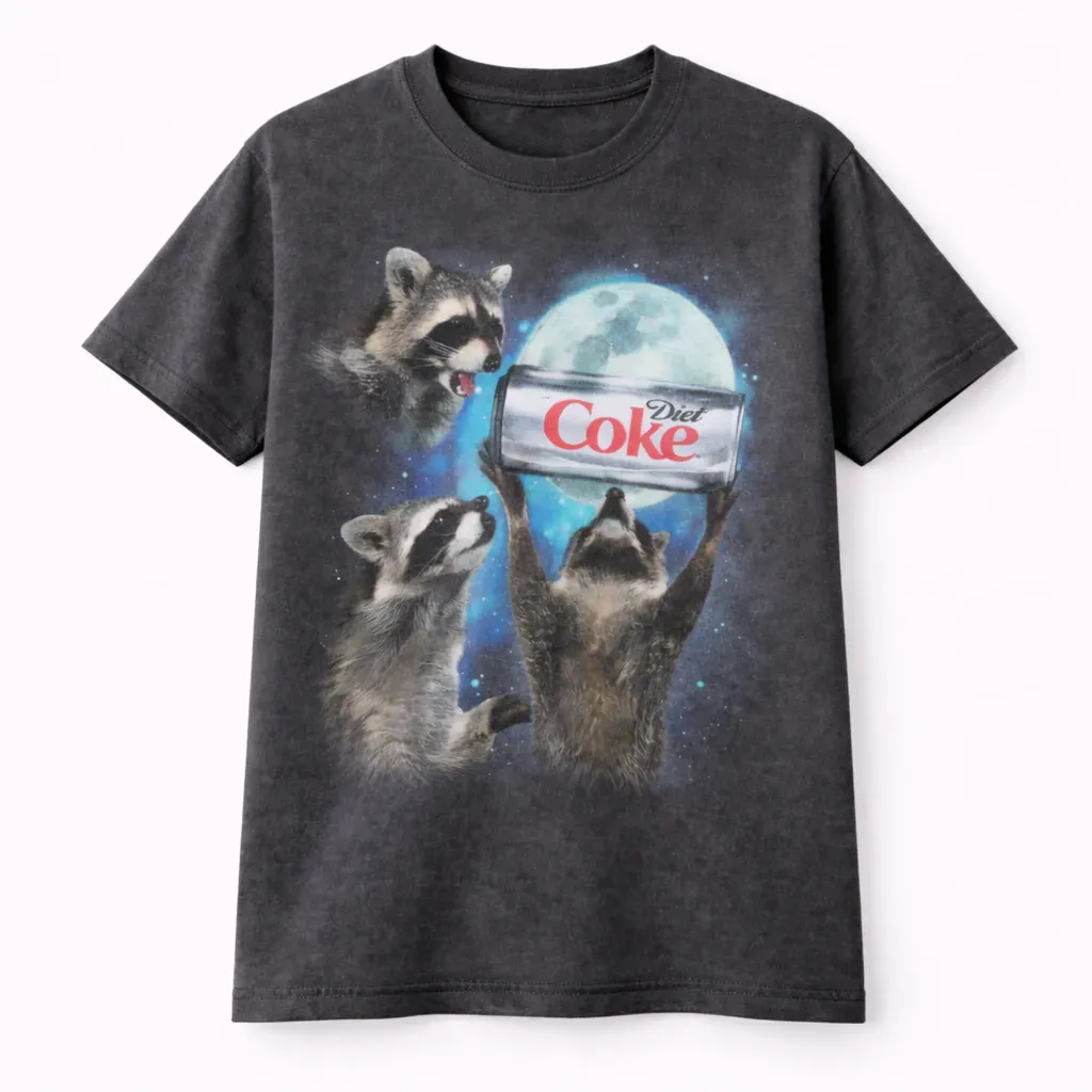 Vintage Raccoon Taco Graphic T-Shirt – Funny Late Night Food Lover Tee
