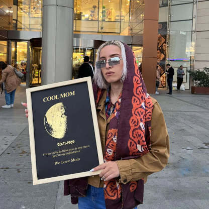 Custom Moon Phase With Custom Text - Commemorative Gift