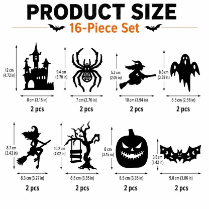 Halloween LED Silhouette Wall Light Stickers