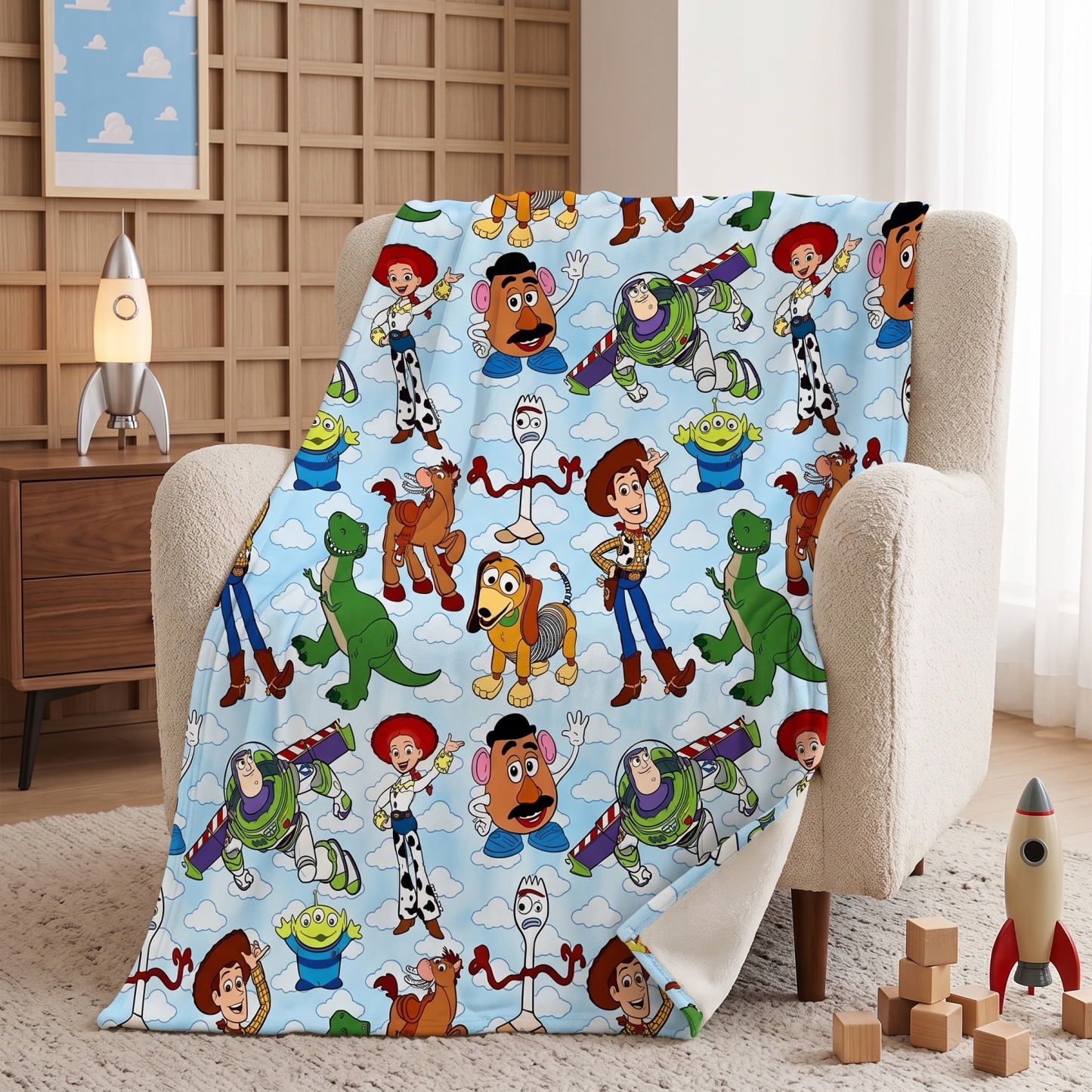Toy Story Woody Cloud Adventure Blanket