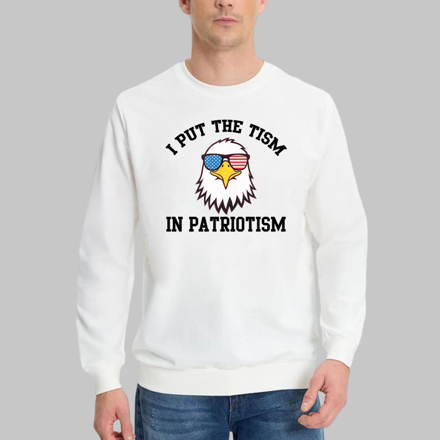 I Put the 'Tism' in Patriotism Eagle Graphic T-Shirt – Funny Patriotic Tee