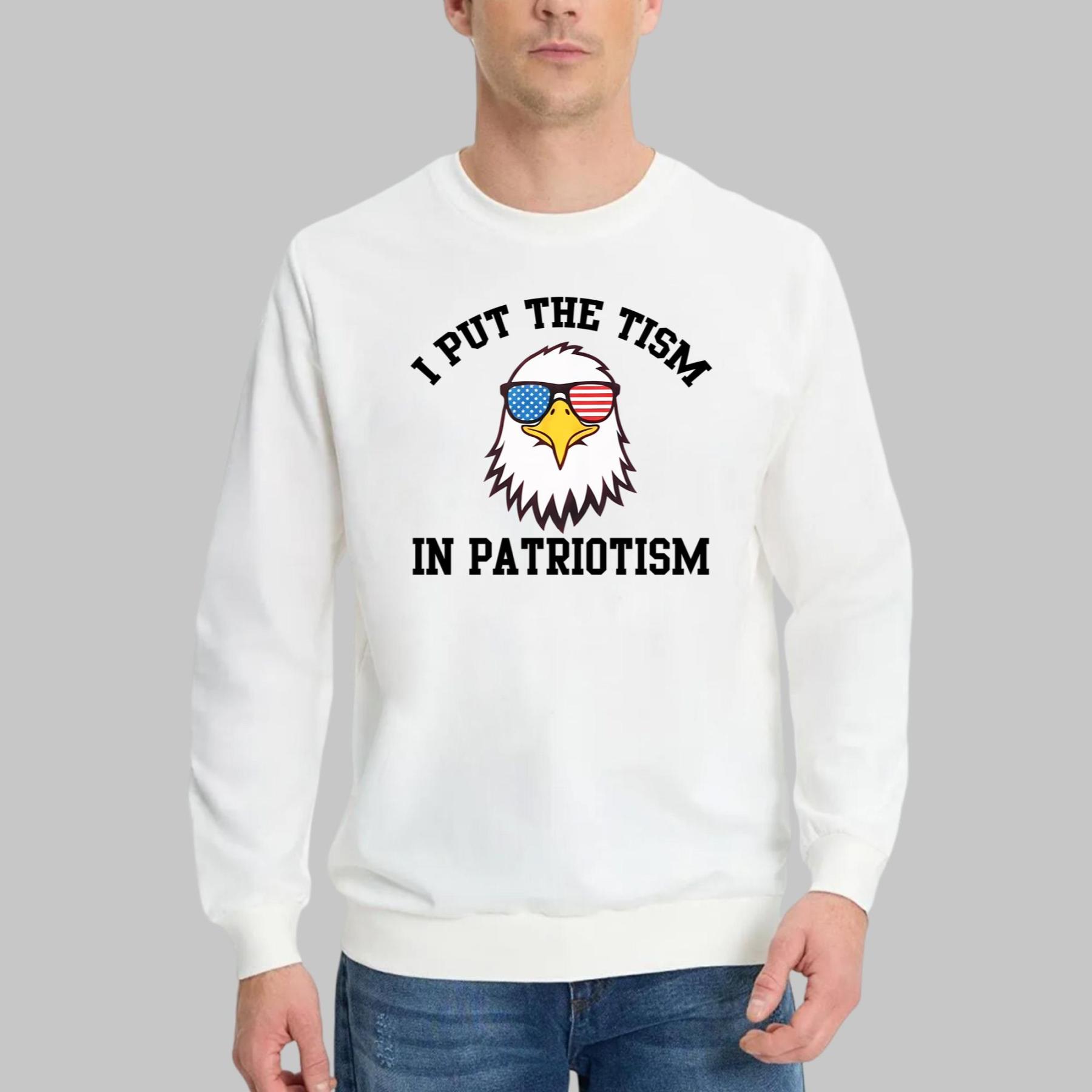 I Put the 'Tism' in Patriotism Eagle Graphic T-Shirt – Funny Patriotic Tee