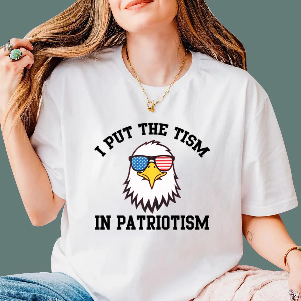 I Put the 'Tism' in Patriotism Eagle Graphic T-Shirt – Funny Patriotic Tee