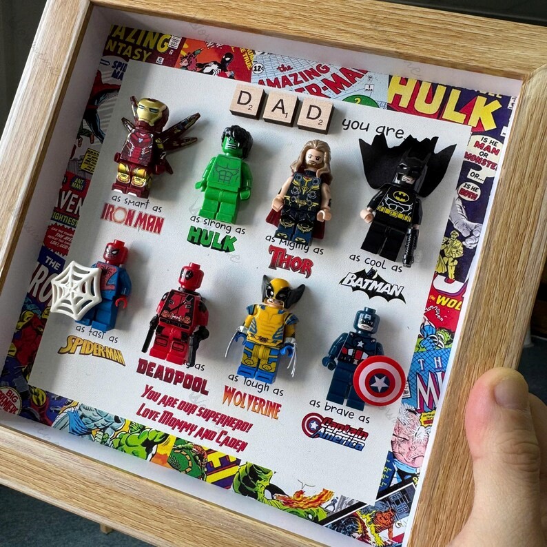 Brave Hero Frames - Custom Avenger Dad Gift Box
