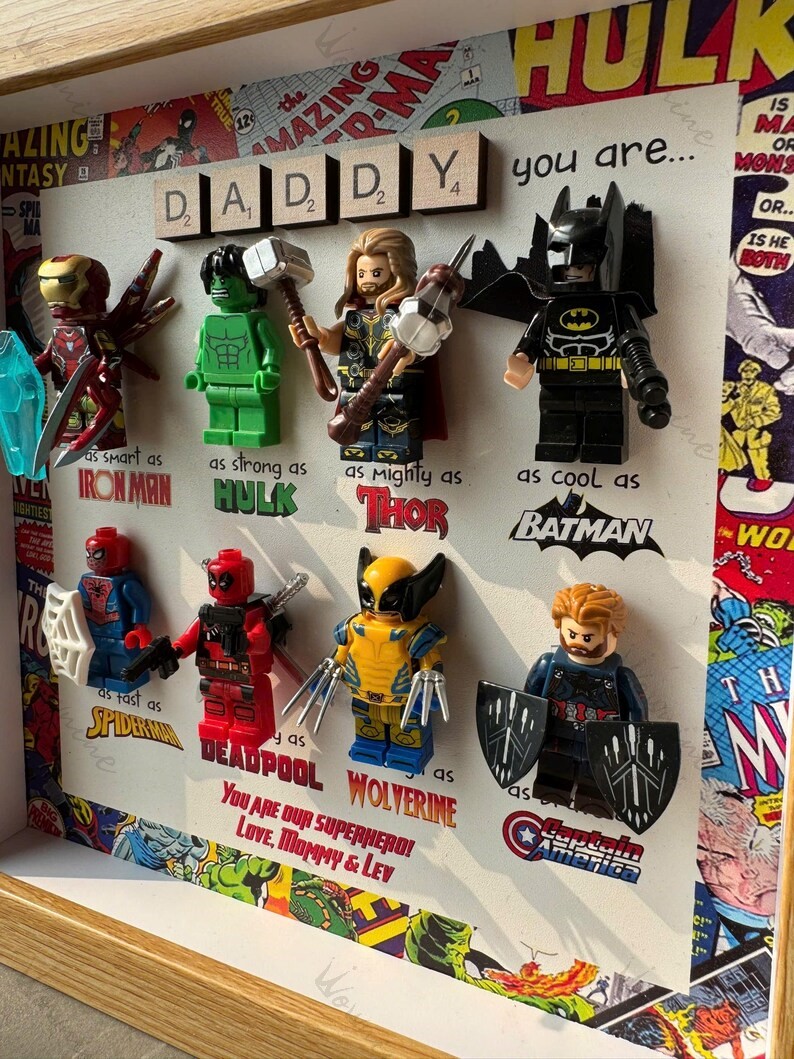 Brave Hero Frames - Custom Avenger Dad Gift Box