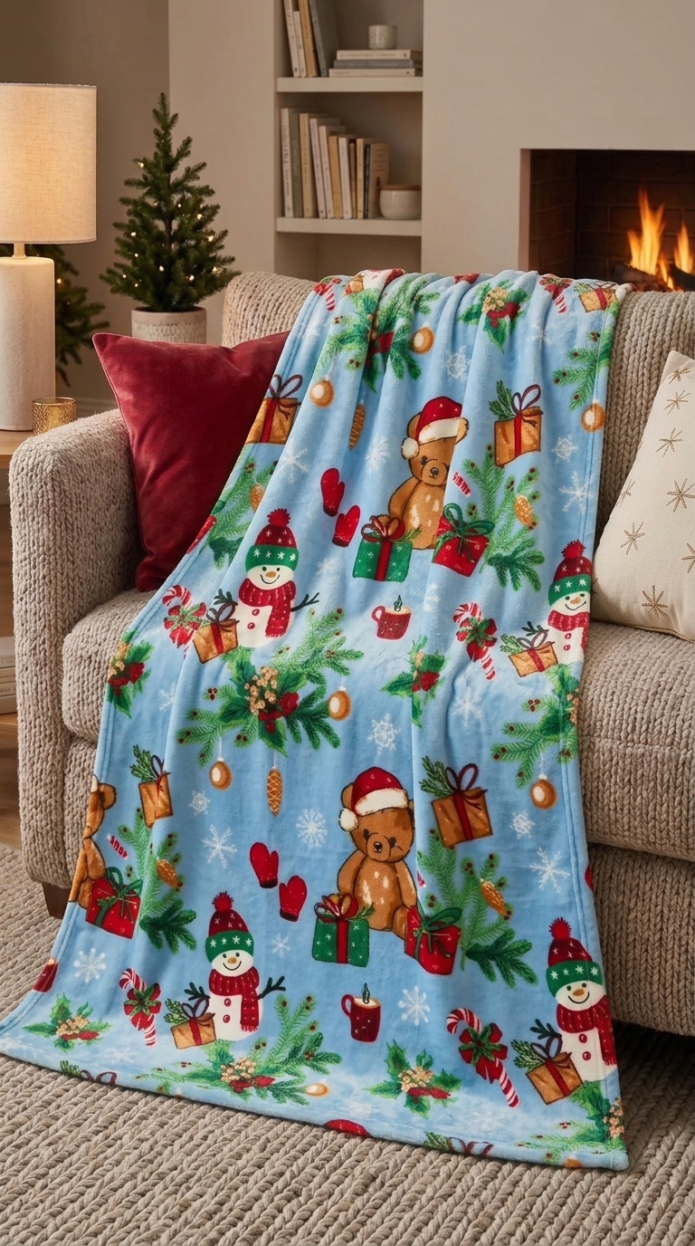 Soft & Cozy Christmas Nutcracker Throw Blanket