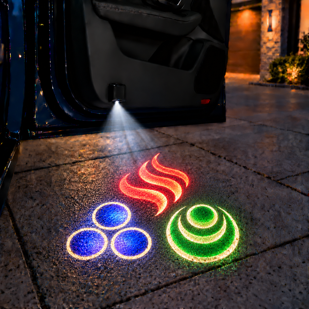 Fantasy Adventure Car Door Projector Lights – Heroic Symbol Welcome Lights