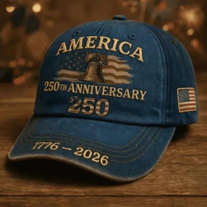 US 250th Anniversary Embroidered Baseball Cap