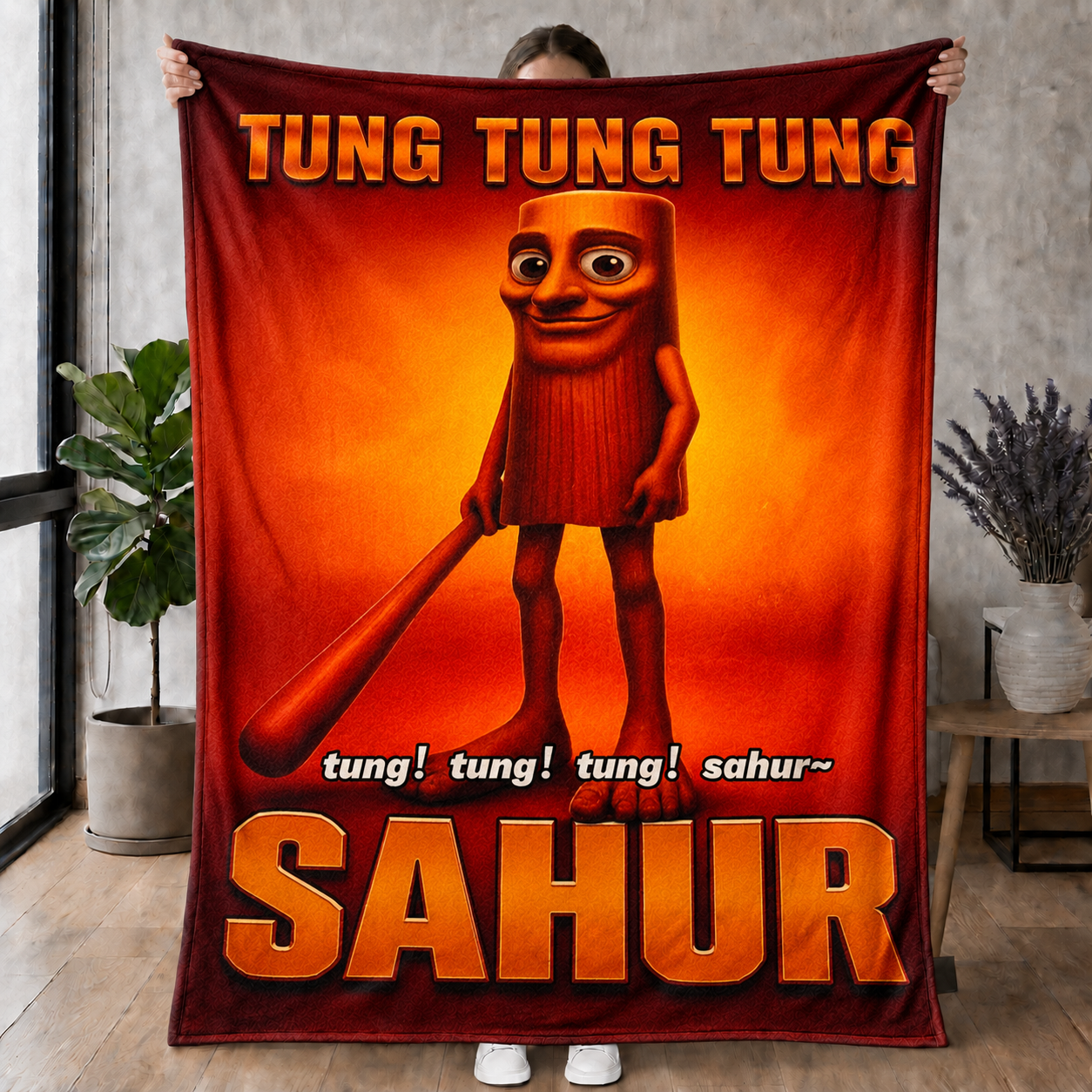 Funny Stickman Cartoon Blanket