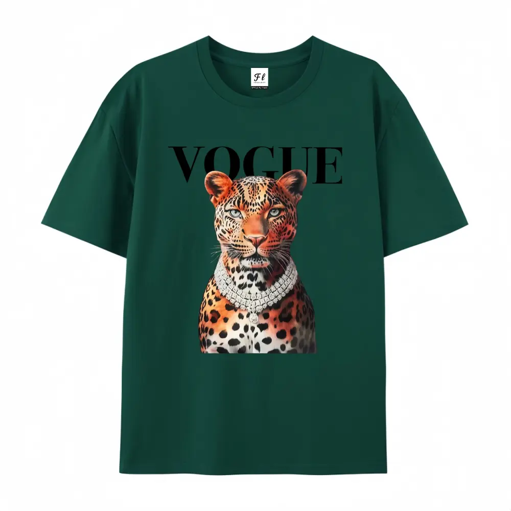 Fashion leopard print T-shirt