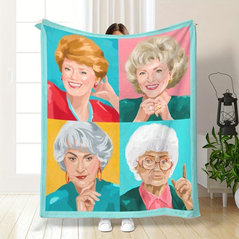 Four Fabulous Ladies Retro Pop Art Blanket