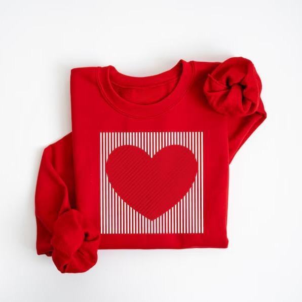 Retro Valentines Heart Sweatshirt 