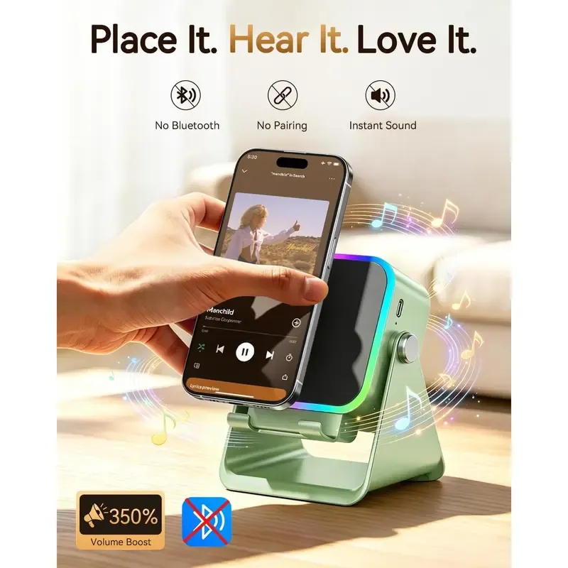 5-in-1 Multifunctional Phone Stand with Wireless Speaker
