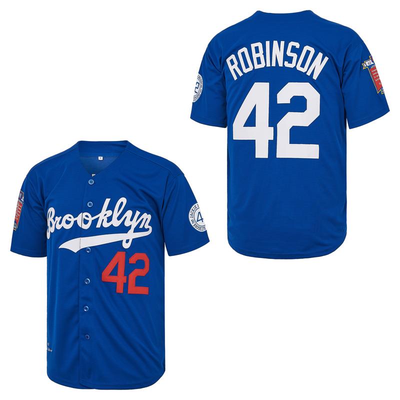 Brooklyn 42 Robinson Baseball Jersey – Legend Vintage with Embroidered Patches