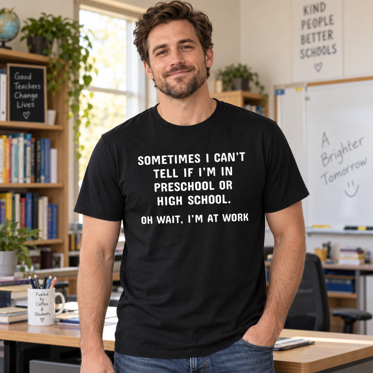 Sometimes I Can’t Tell If I’m at Work Funny Quote T-Shirt