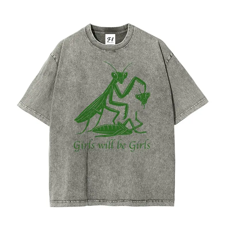 Girls Will Be Girls Oversized Washed T-Shirt 