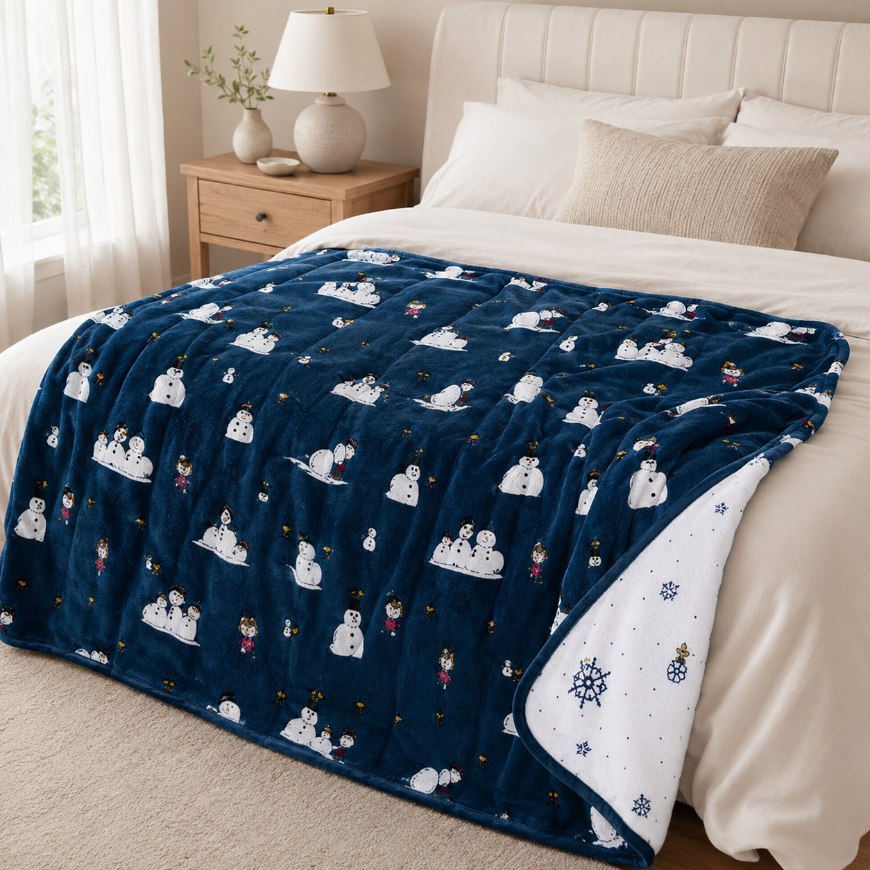 Snowman Winter Throw Blanket