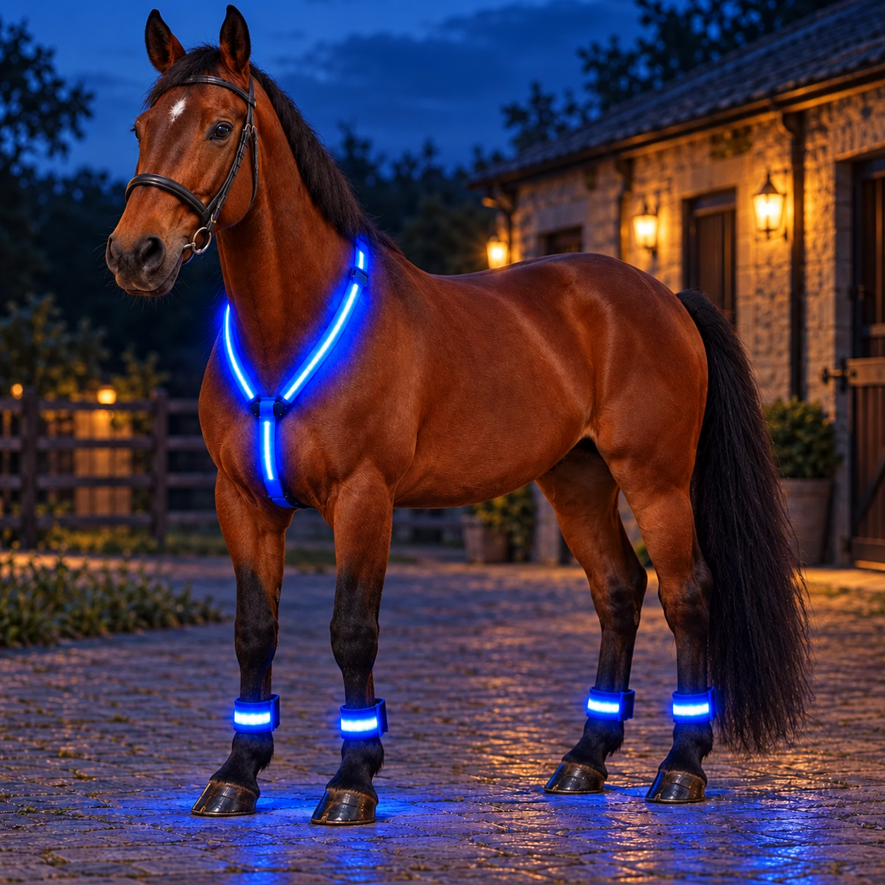 LED Horse Riding Light Set for Night Safety and Visibility