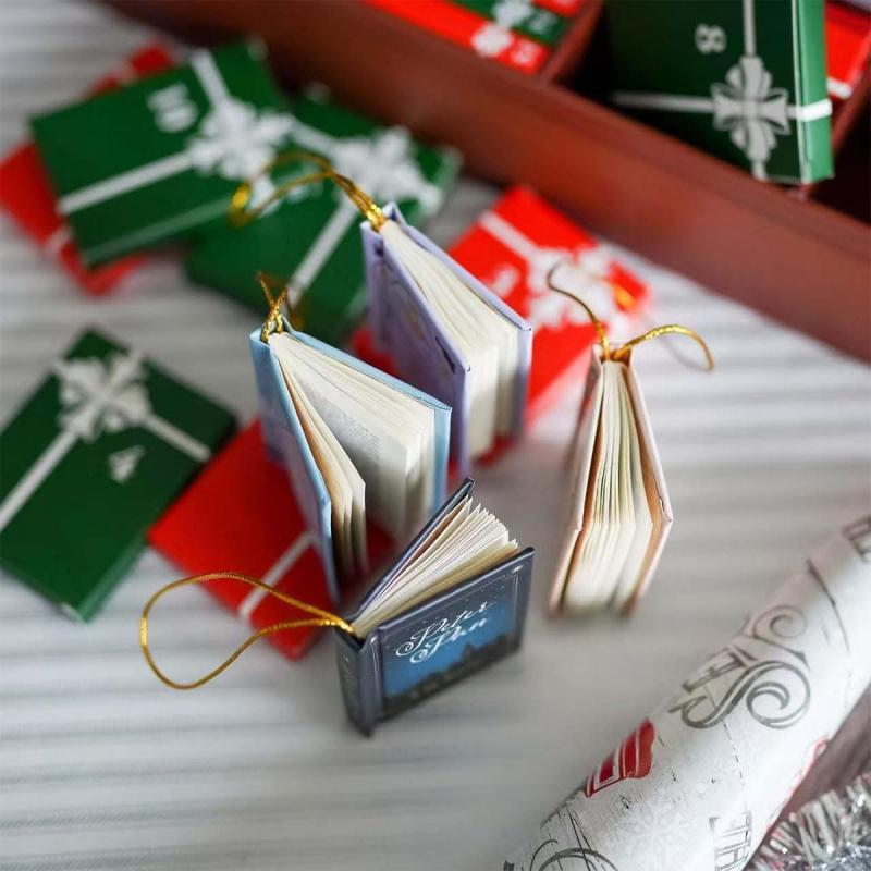 Mini Book Ornament Advent Calendar – 24-Day Christmas Countdown for Book Lovers